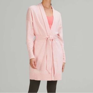 Lululemon Cotton-Cashmere Knit Wrap - Heathered Dew Pink